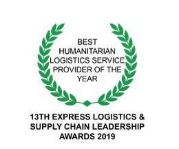 Best humanitarian logistics service provider of the year, 13th Express Logistics and Supply Chain Leadership Awards 2019