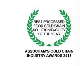 Best processed food cold chain solution of the year, ASSOCHAM Cold Chain Industry Awards 2018