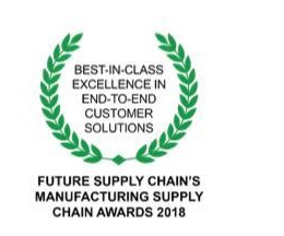 Best-in-class excellence in end-to-end customer solutions, Future Supply Chain Manufacturing Supply Chain Awards 2018