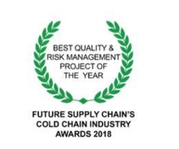 Best quality and risk management project of the year, Future Supply Chain Cold Chain Industry Awards 2018