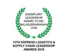 Exemplary leadership award, 12th Express Logistics and Supply Chain Leadership Awards 2018